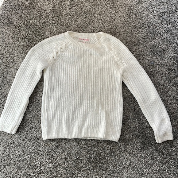 NWT: White sweater with shoulder detail - Picture 1 of 3